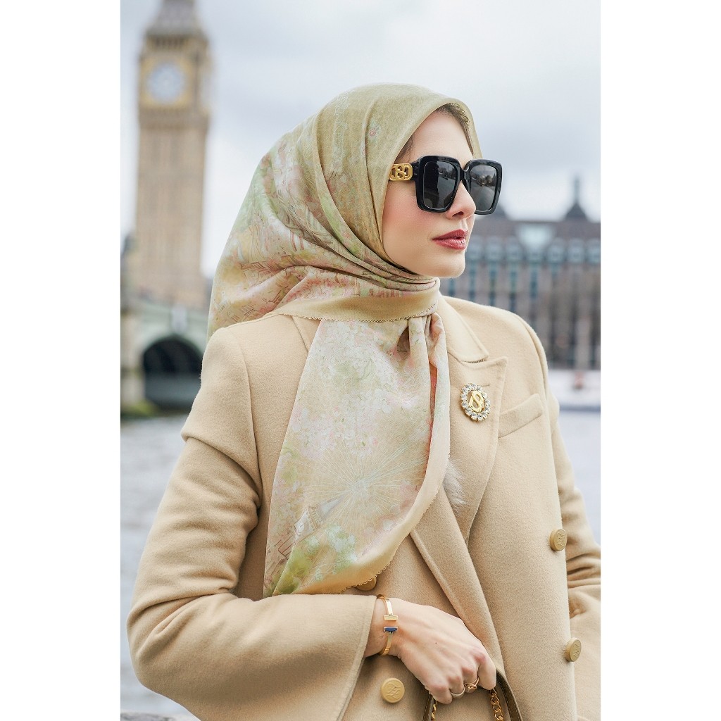 Buttonscarves Buttonscarves British 2 Satin Square..