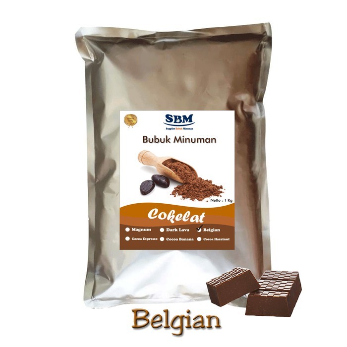 Belgian Chocolate Bubuk Minuman Cokelat Powder Drink Cocoa Premium Taste Coklat 1kg