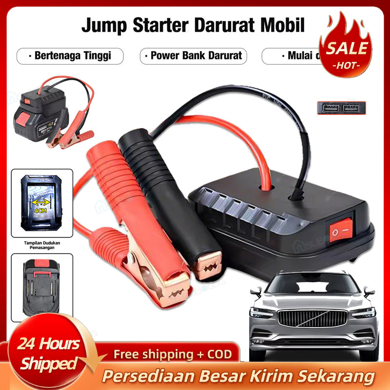 Starter jumper mobil portabel Starter jumper aki mobil  Kotak jumper portabel baterai lithium Paket 