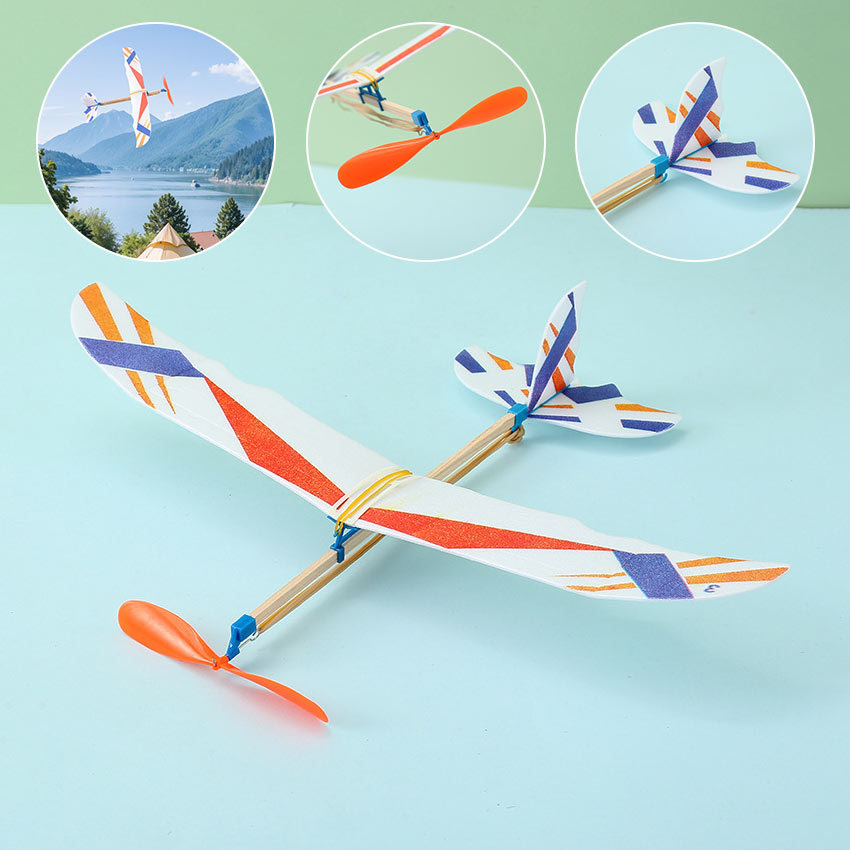 Kit Pesawat Tenaga Karet / Mainan Pesawat Jepret Karet  / Pesawat Lempar Tenaga Karet / Flying Glide