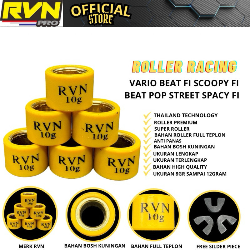 RVN ROLLER ROLER FREE SLIDER VARIO BEAT FI SCOOPY FI BEAT POP STREET SPACY FI 7 8 9 10 11 12 13 14 1