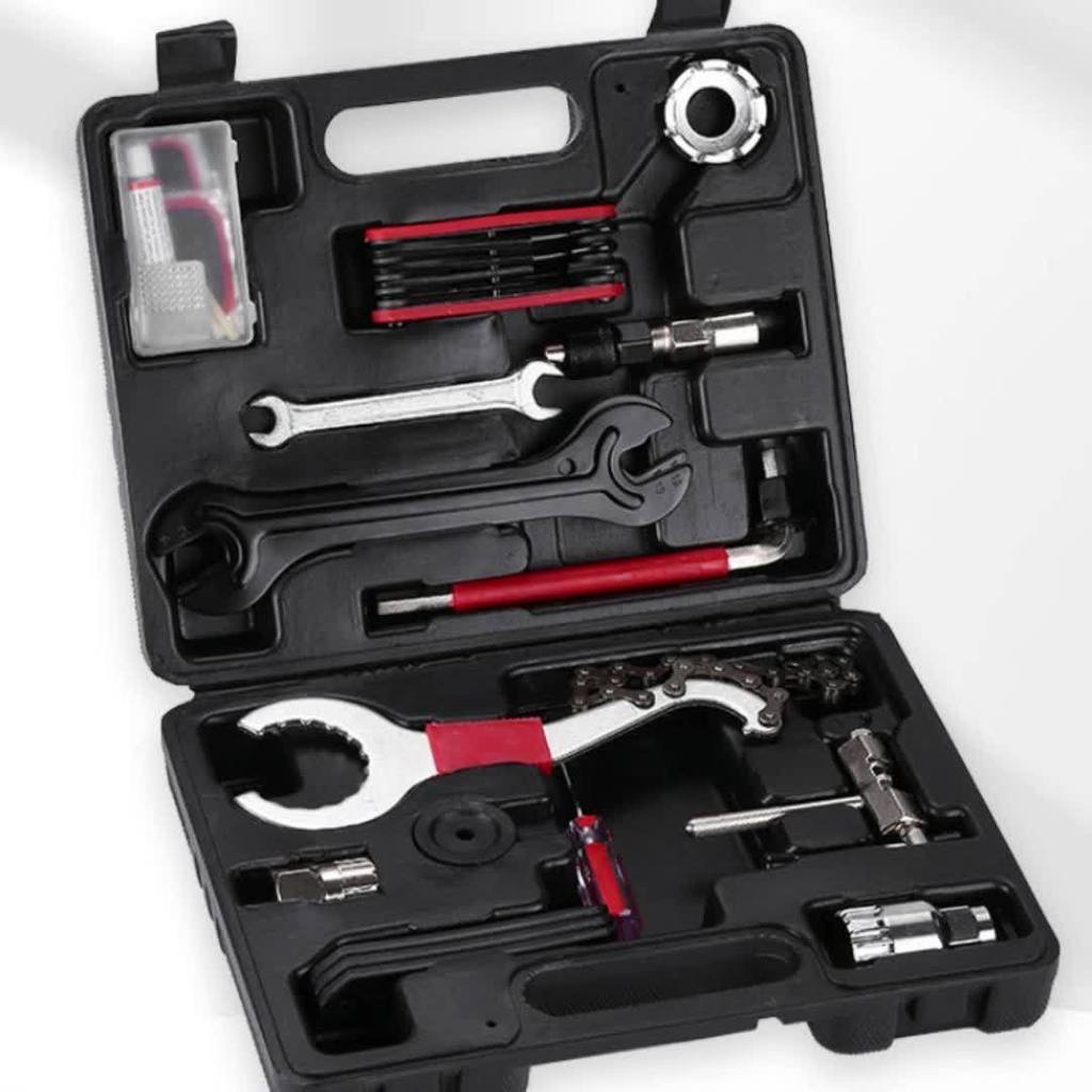 Universal Bicycle Repair Tool Set, Mountain Bike and Road Bike Repair Spoke Wrench and Chain Set, Fl