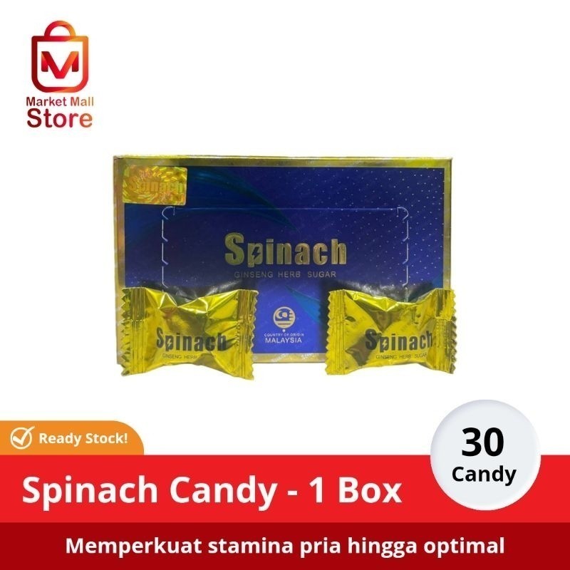 BARANG BARU Permen Spinach Candy Original 30 Pcs - Permen Stamina Dengan Ginseng Herb Sugar