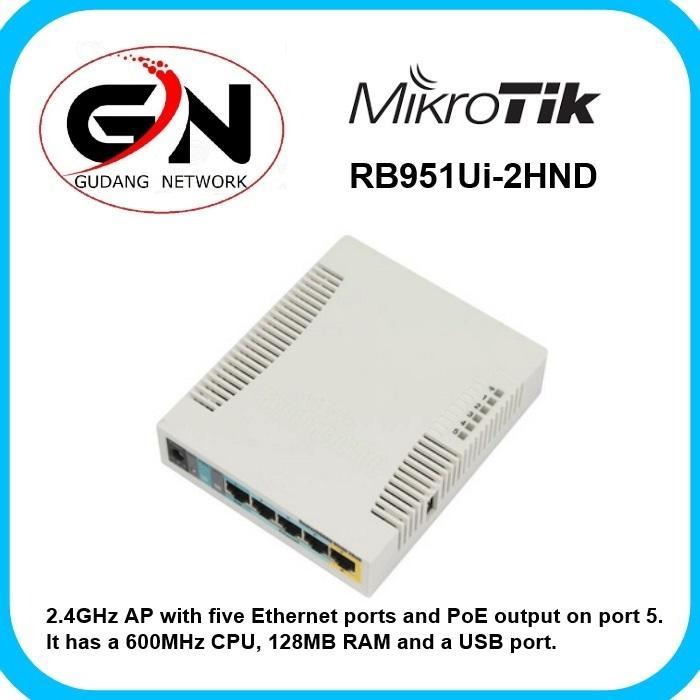 PIXELPUFF MIKROTIK Router Wireless RB951Ui-2HND/ RB 951UI / MIKROTIK 951UI