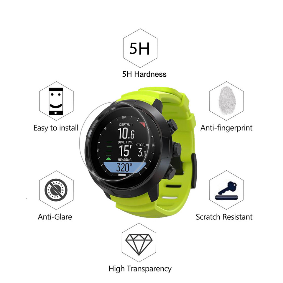 3Pcs HD Clear Film For SUUNTO D5 DX D4F D6I D4I Novo Smart Watch Anti-shock 7H Nano Explosion-proof 