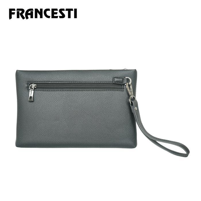 FRANCESTI Tas Map Clutch Bag Kulit PU Premium Model 683 Tas Tangan Hand Bag dengan Desain Zigzag Ele