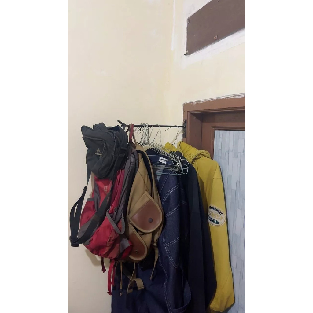 gantungan baju dinding besi serbaguna kaitan besi