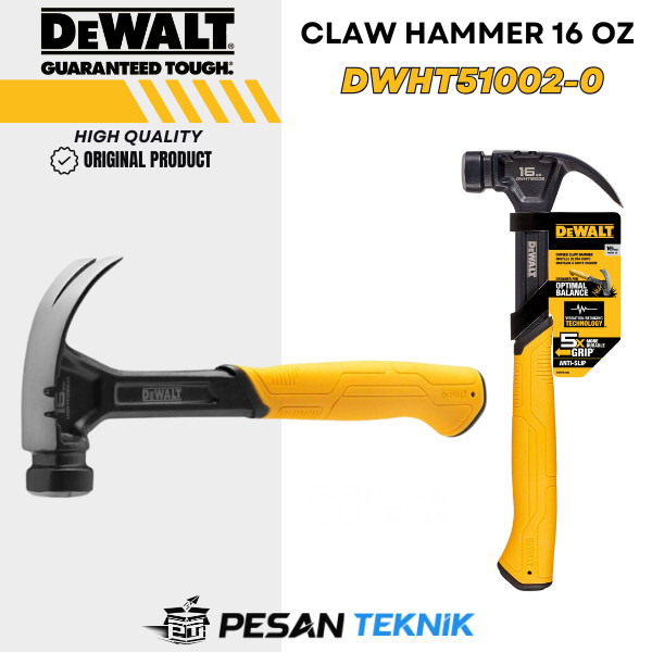 Palu Kambing Claw Hammer 16 Oz DEWALT DWHT51002-0