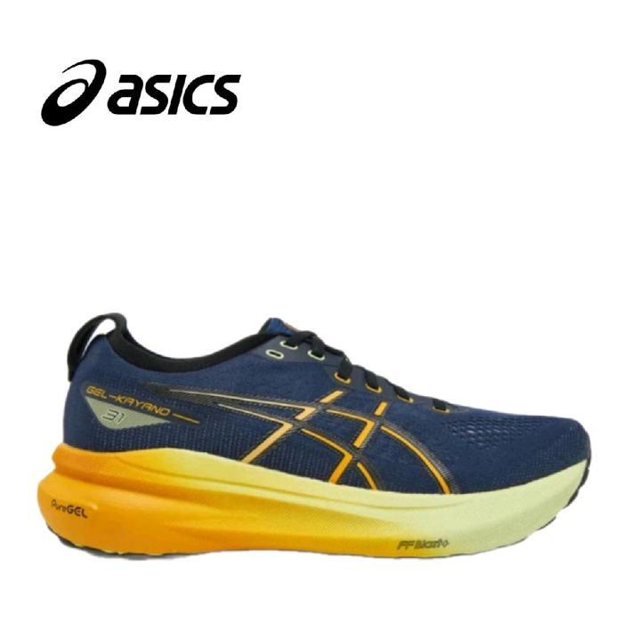 Sepatu Lari Pria Asics Gel-Kayano 31 Navy Orange Shoes Running Mens