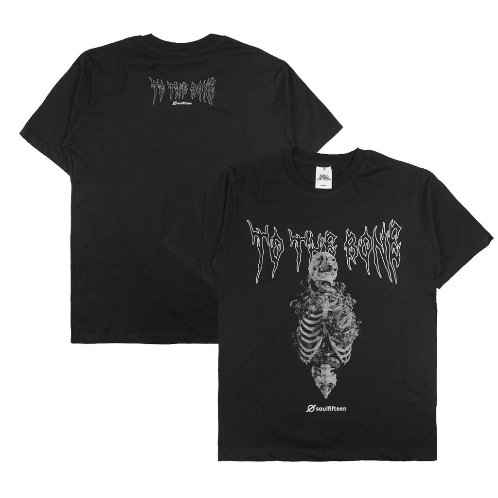 (COD) Soulfifteen Tshirt Bone soul - Black Kaos Distro Pria
