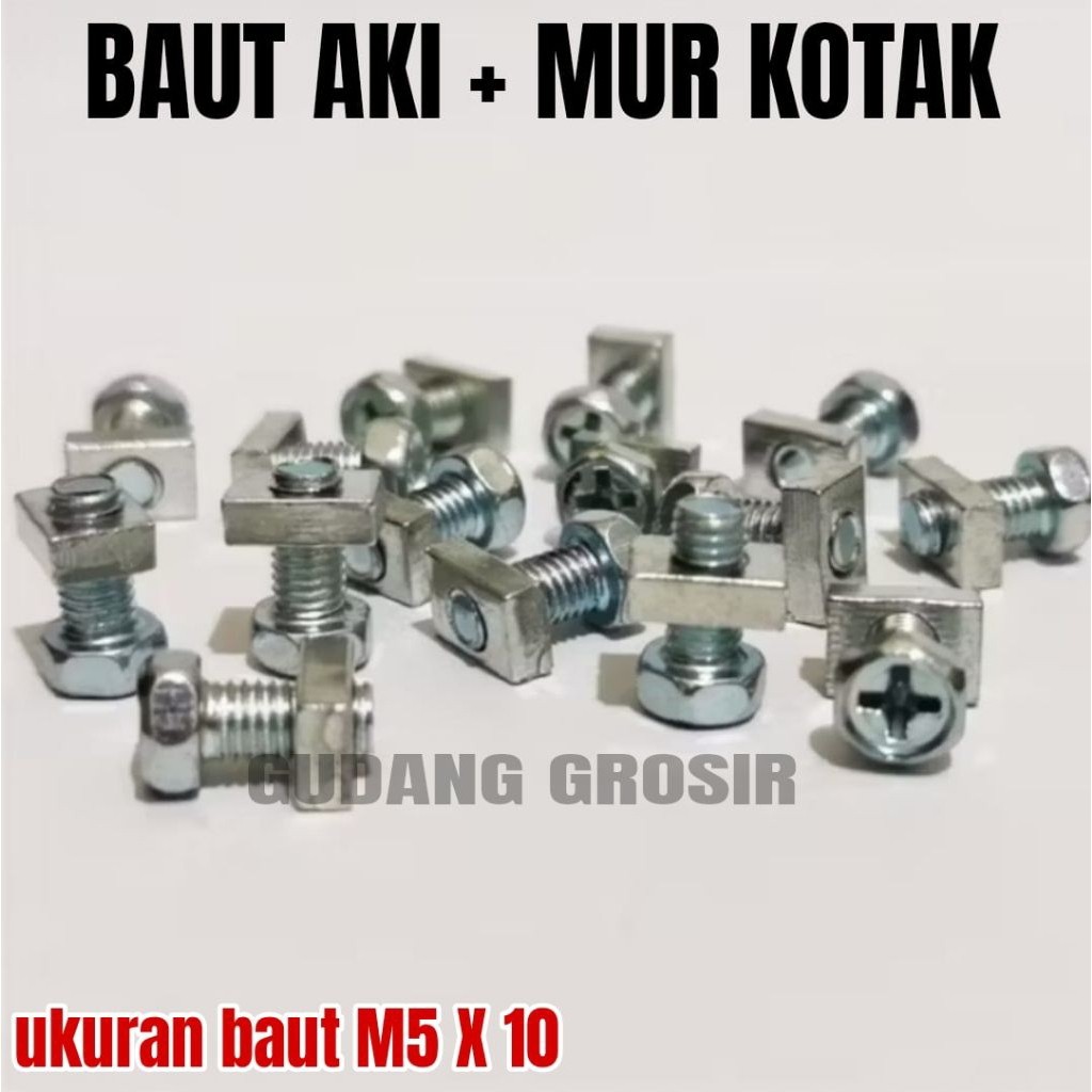 BAUT MUR AKI SET + MUR KOTAK M5 X 10 PNP
