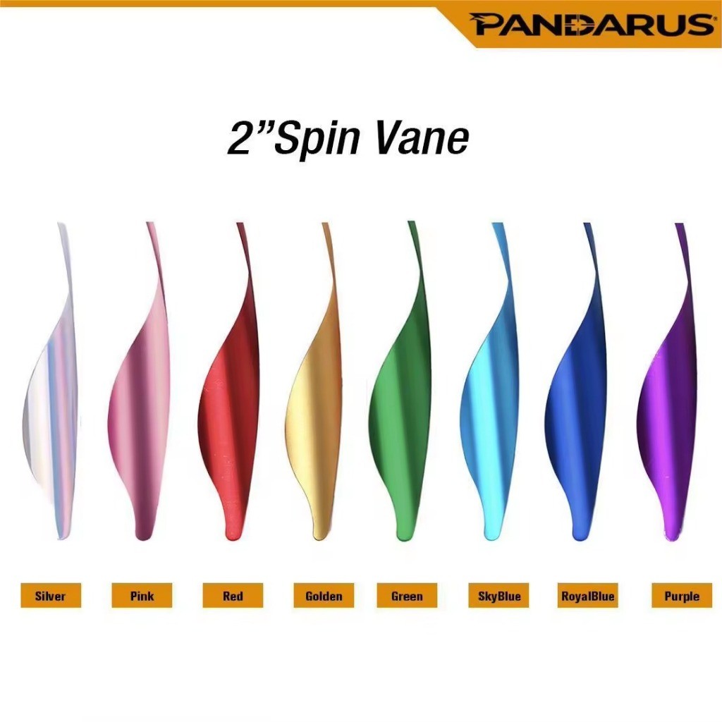 Musen Pandarus Spring Spin Vanes Arrow Helix 2" for Carbon Alumunium Shaft 1 Box