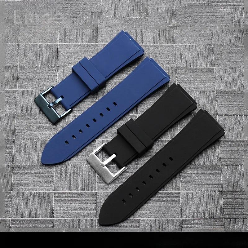 Blue High Quality Solid Stainless Steel Buckle for Guess W0247g3 0040g3 1049g2 Sports Silicone Conve