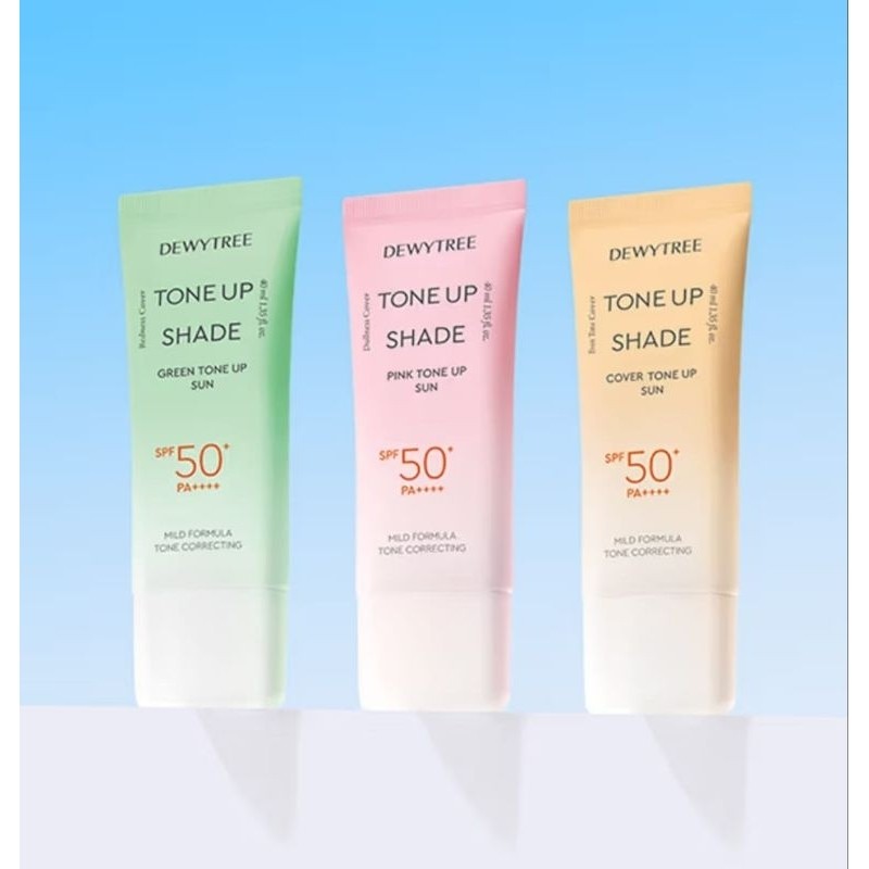 DEWYTREE Tone Up Shade Sunscreen SPF50+ PA++++ 40ml Cover Tone Up Green Tone Up Pink Tone Up TINTED 