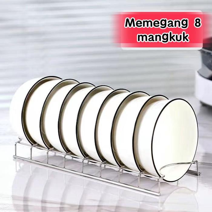 dapurku mart Vinnatsu  Rak Piring Mangkuk Stainless/.Rak Piring Stainless Minimalis/Stainless Rak Pi