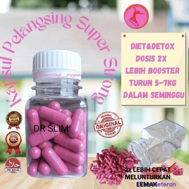 PELANGSING SINGSET SLIMING DIET EXSTRA STRONG PINK FULL GROSIRPINKY