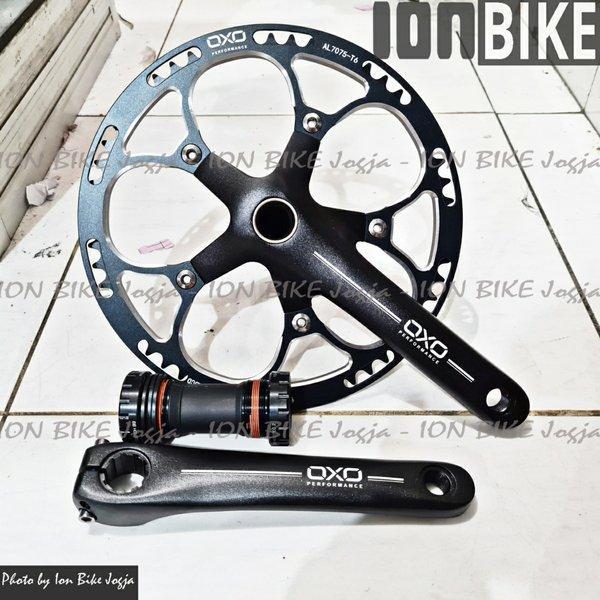 Crankset OXO 56T Hollowtech 2 HT2 Crank Sepeda Lipat 56 T With BB