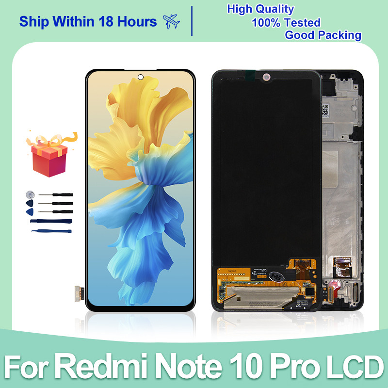 oice AMOLED For Xiaomi Redmi Note 10 Pro LCD M2101K6G Display Replacement Screen Digitizer Parts M21