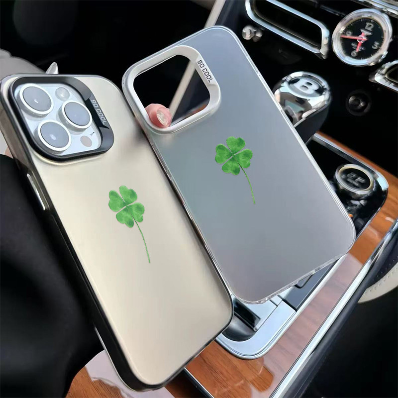 Casing Motif empat daun Untuk Realme C71 C75 C63 C65 C67 C55 C53 C51 C35 C33 C30S C21Y C25Y C20 C11 