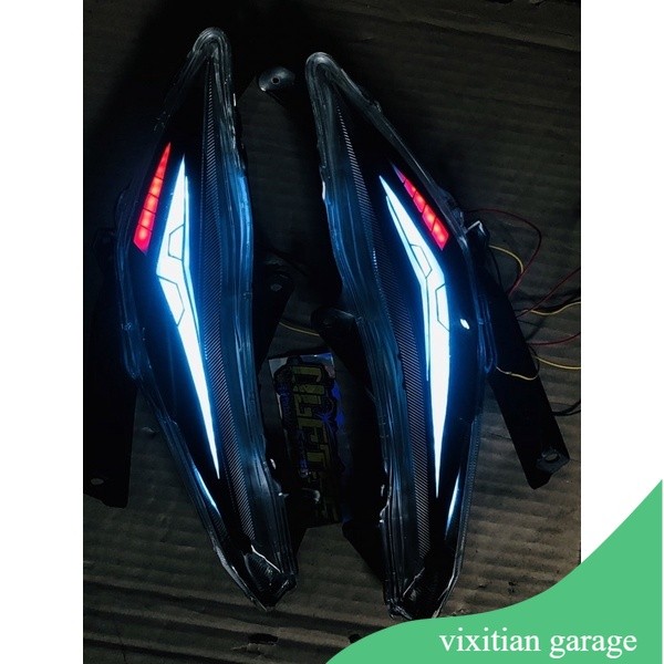 lampu sein depan beat new esp 2016-2019 custom alis running lazy eyes light welcome running