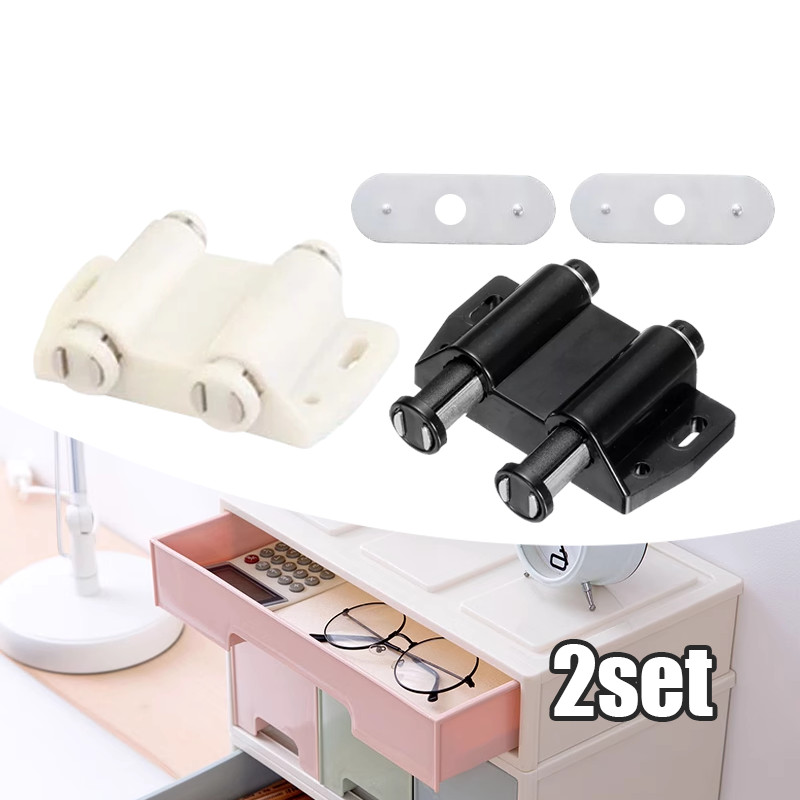 2pcs Set Magnet Pintu Lemari Dobel Magnet Push Open Single Double Lemari Kaca Buffet Push Open Pintu