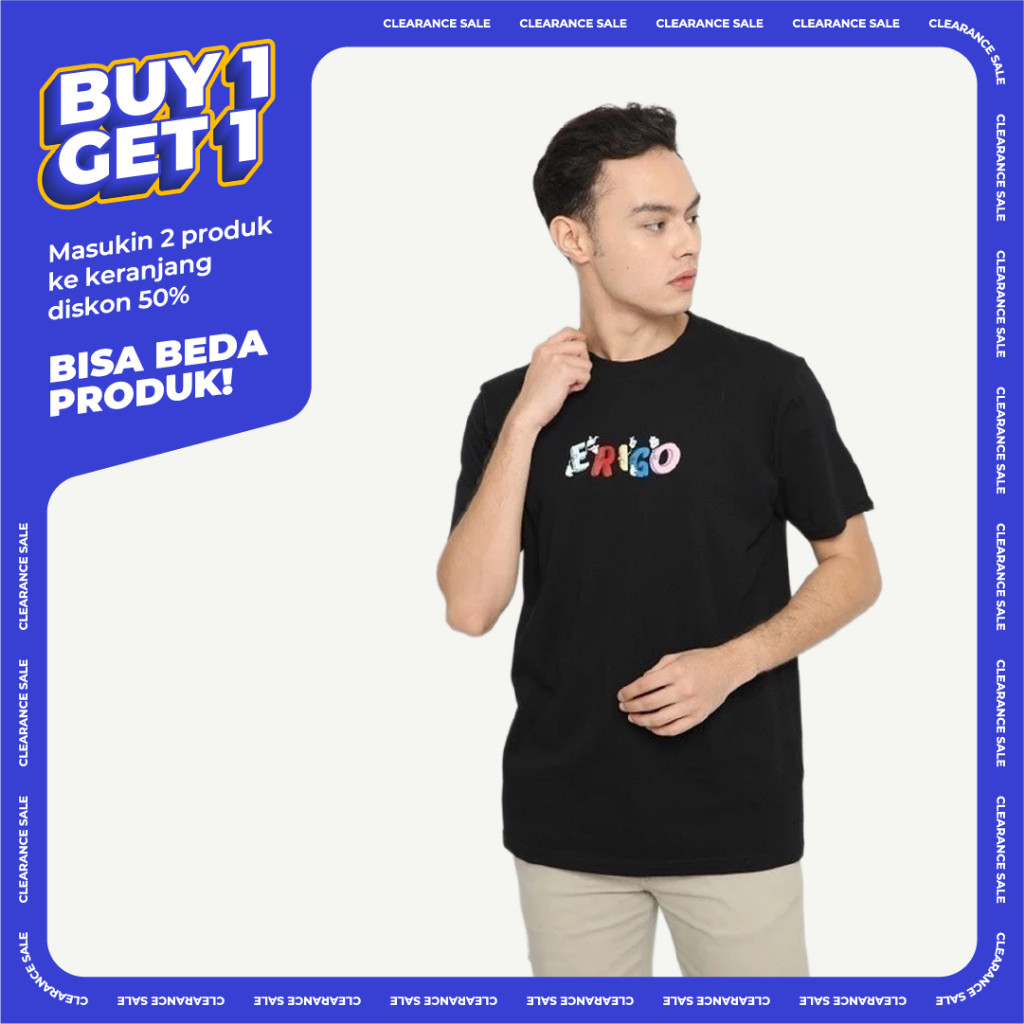 ORI Erigo T-Shirt Vintage Gang Black - Kaos Unisex