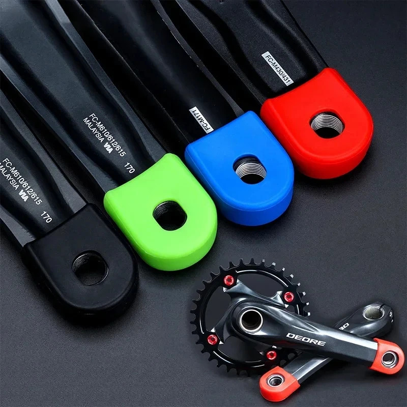 1Pair Bicycle Crank Protective Case MTB Road Bike SLX XT XTR Crankset Gel Housing Multi Colors