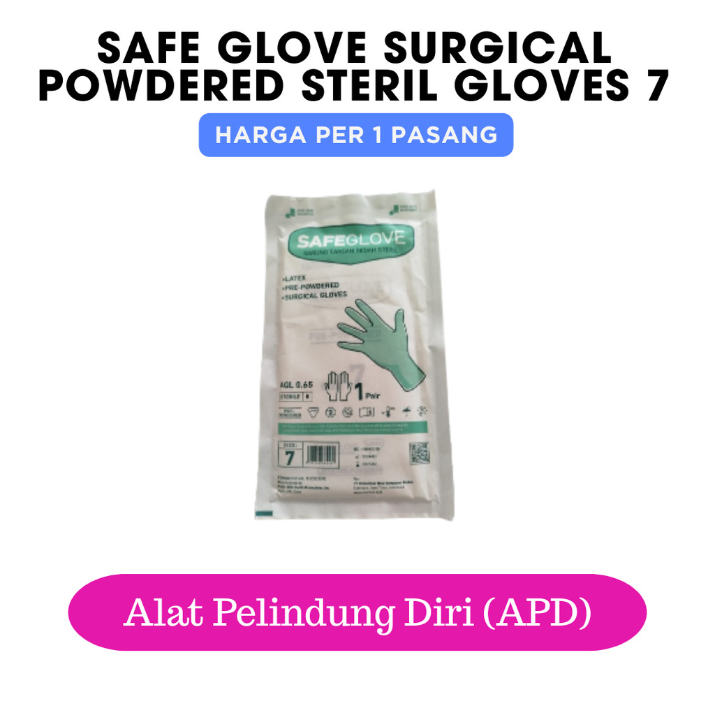 SAFE GLOVE SURGICAL POWDERED STERIL GLOVES 7 (Bgv)