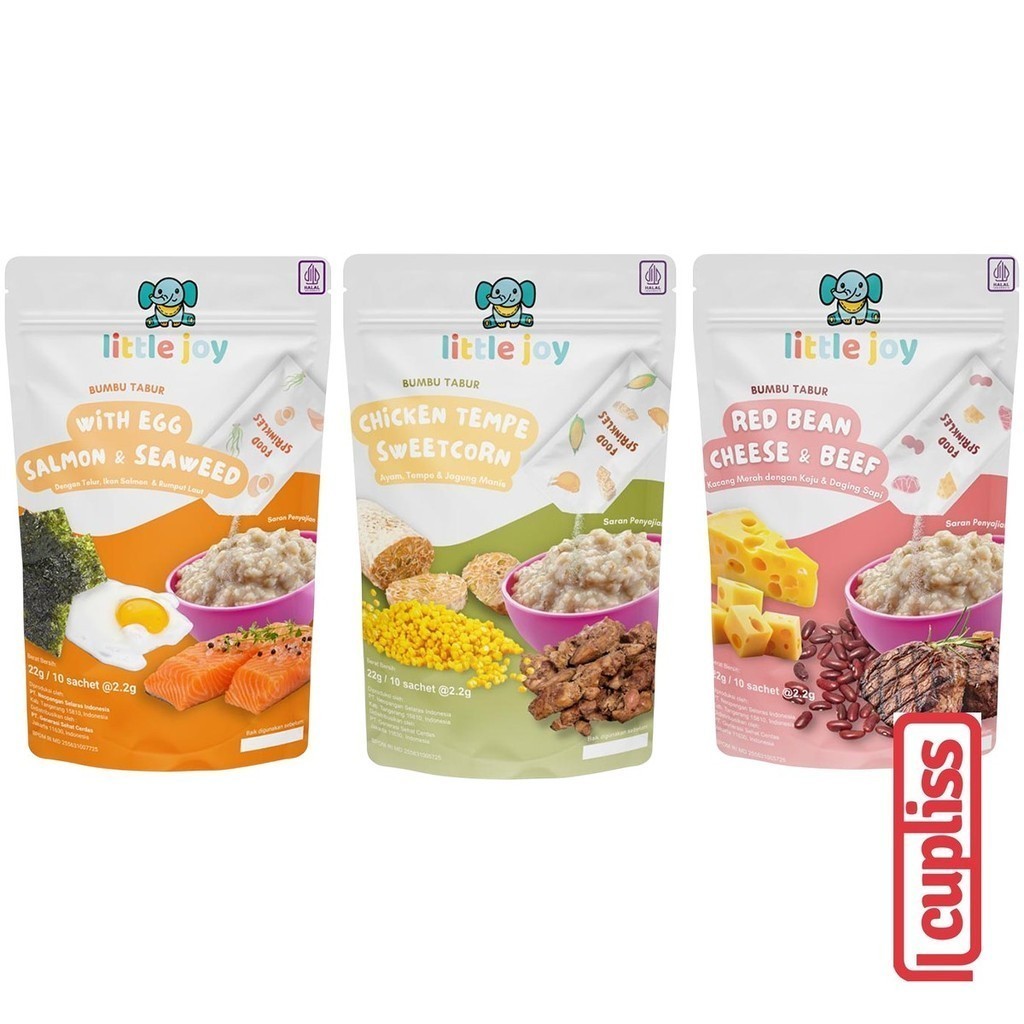 Little Joy Original Bumbu Bubuk Tabur 22gr MPASI BB Booster Rasa Chicken Tempe Sweetcorn With Egg Sa
