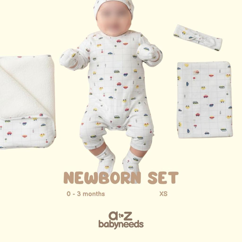 Azbabyneeds - Set Baju Bayi Perempuan Dan Laki-Laki - Newborn Set