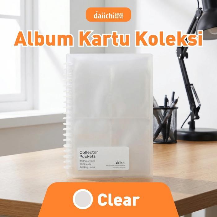 NOTEZONE Album Kartu Nama Trading Card Koleksi Emas 80 Kartu Daiichi DPO A5 Tempat Penyimpanan Photo