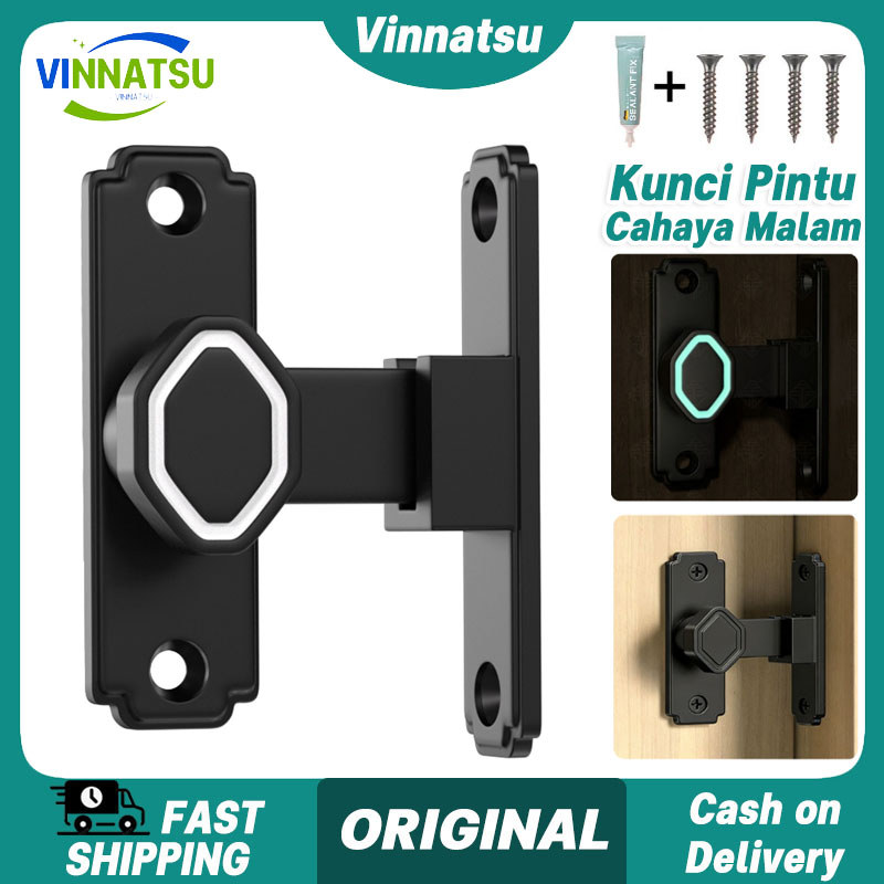 Vinnatsu Slot Kunci Pintu Geser Siku 90° 180° Slot Pintu Geser Slot Kunci Anti-Theft Anti-Pry Untuk 