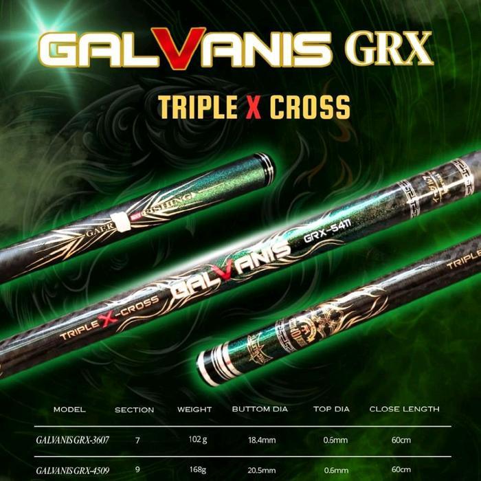 IGURUAI Galvanis GRX 360/450/540 Joran Tegek Ruas Panjang Triple X-cross Carbon Super Ringan - 360 P