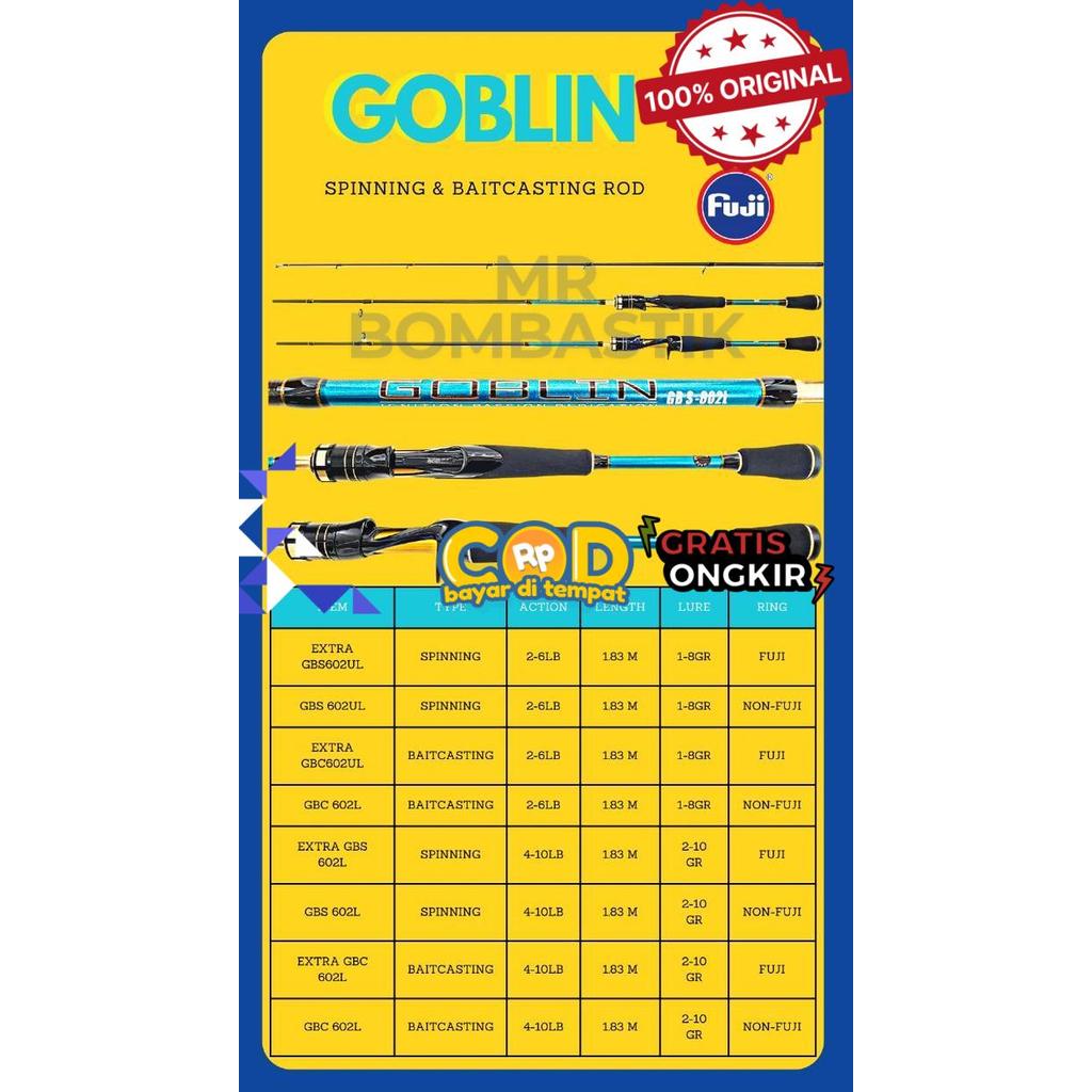 Joran Orca Goblin Baitcasting/Spinning Fuji - 602UL, BC Extra -bomb
