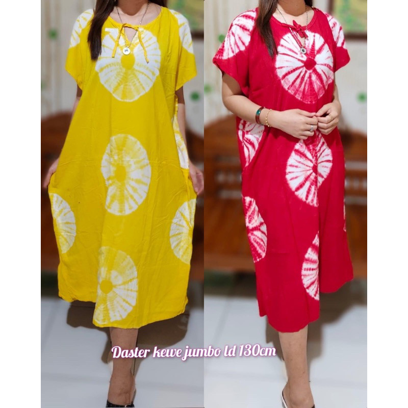 Daster Kaftan Laba-Laba Jumbo | Daster Lowo Shibori Tie Dye Bali | Gamis Kelelawar Jumputan Modern