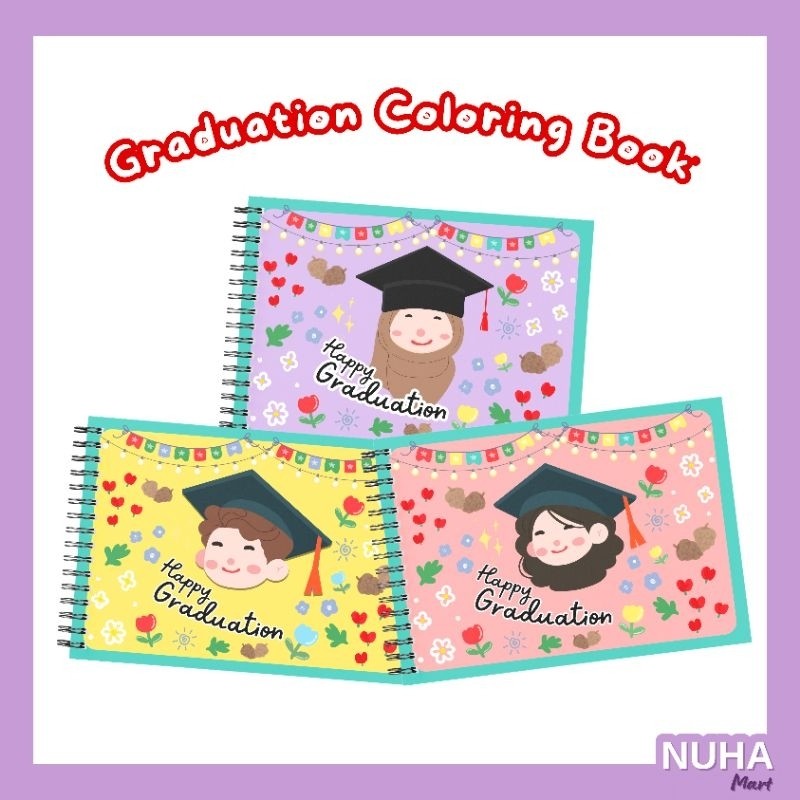 Graduation Coloring Book Kado Wisuda Souvenir Kado graduation Hadiah wisuda graduation gift plakat w