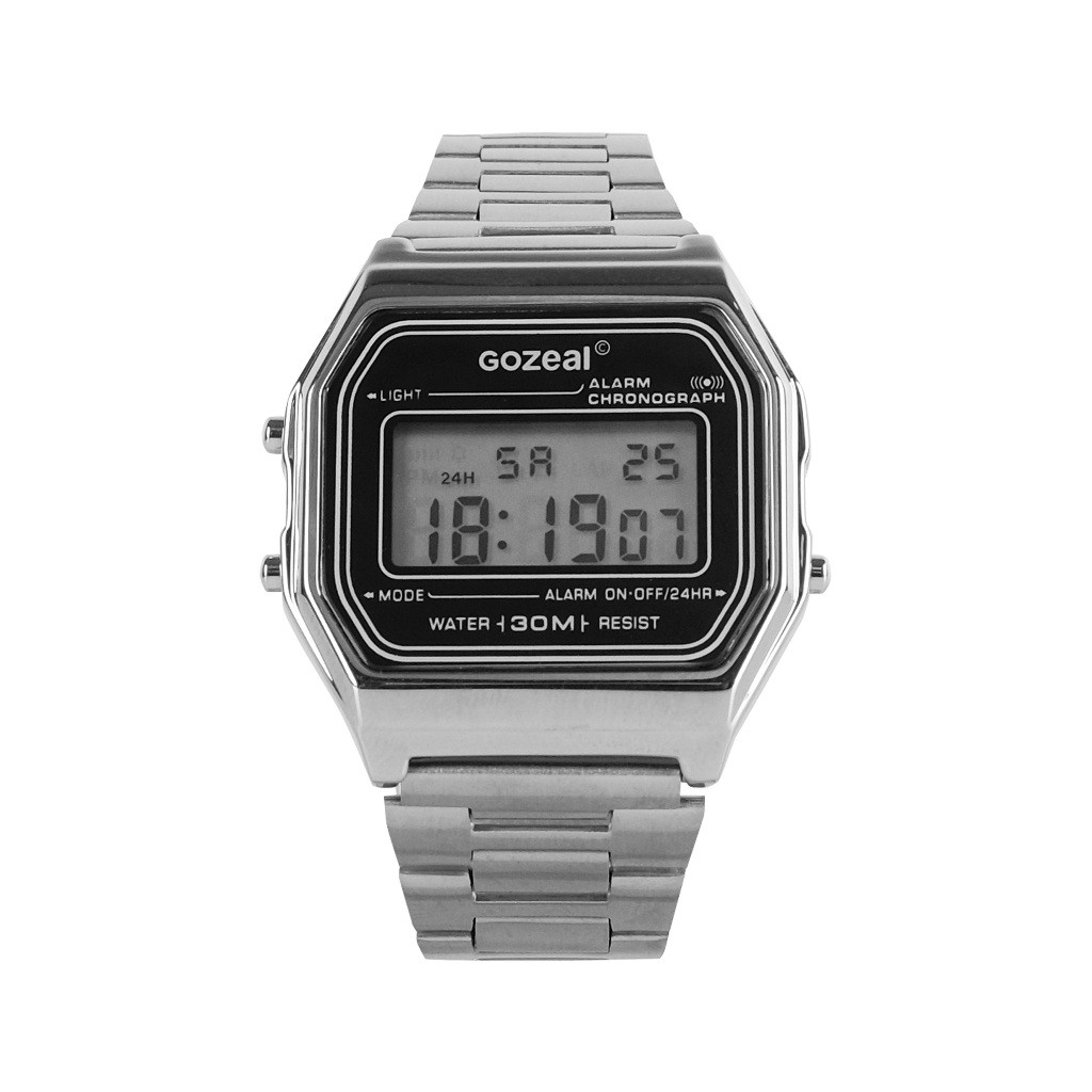 Gozeal | Jam Digital Stainless Steel Silvera