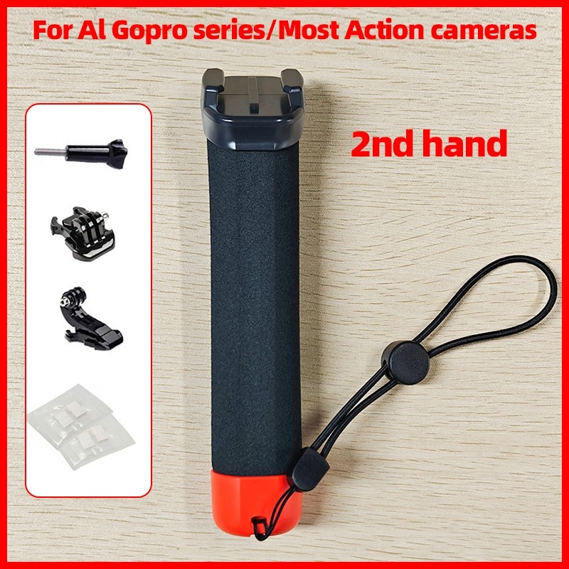 Pegangan Apung Authentc Stick Handler untuk GoPro DJI 360 Semua Kamera Aksi, Casing Tahan Air, Akses