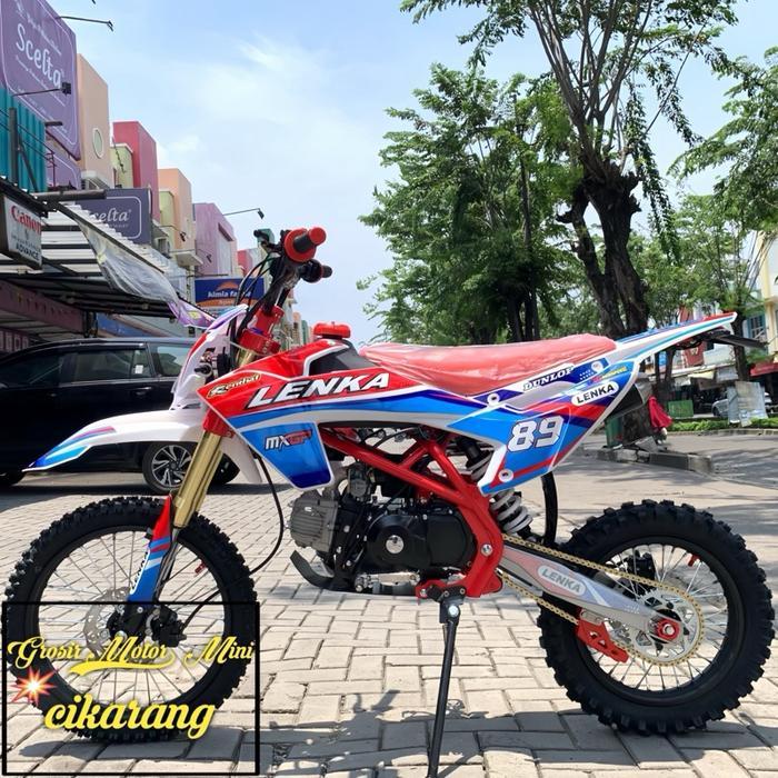 MOTOR MINI TRAIL 125CC LENKA 89L MANUAL KOPLING RING 17/14 MESIN 4TAK - Merah