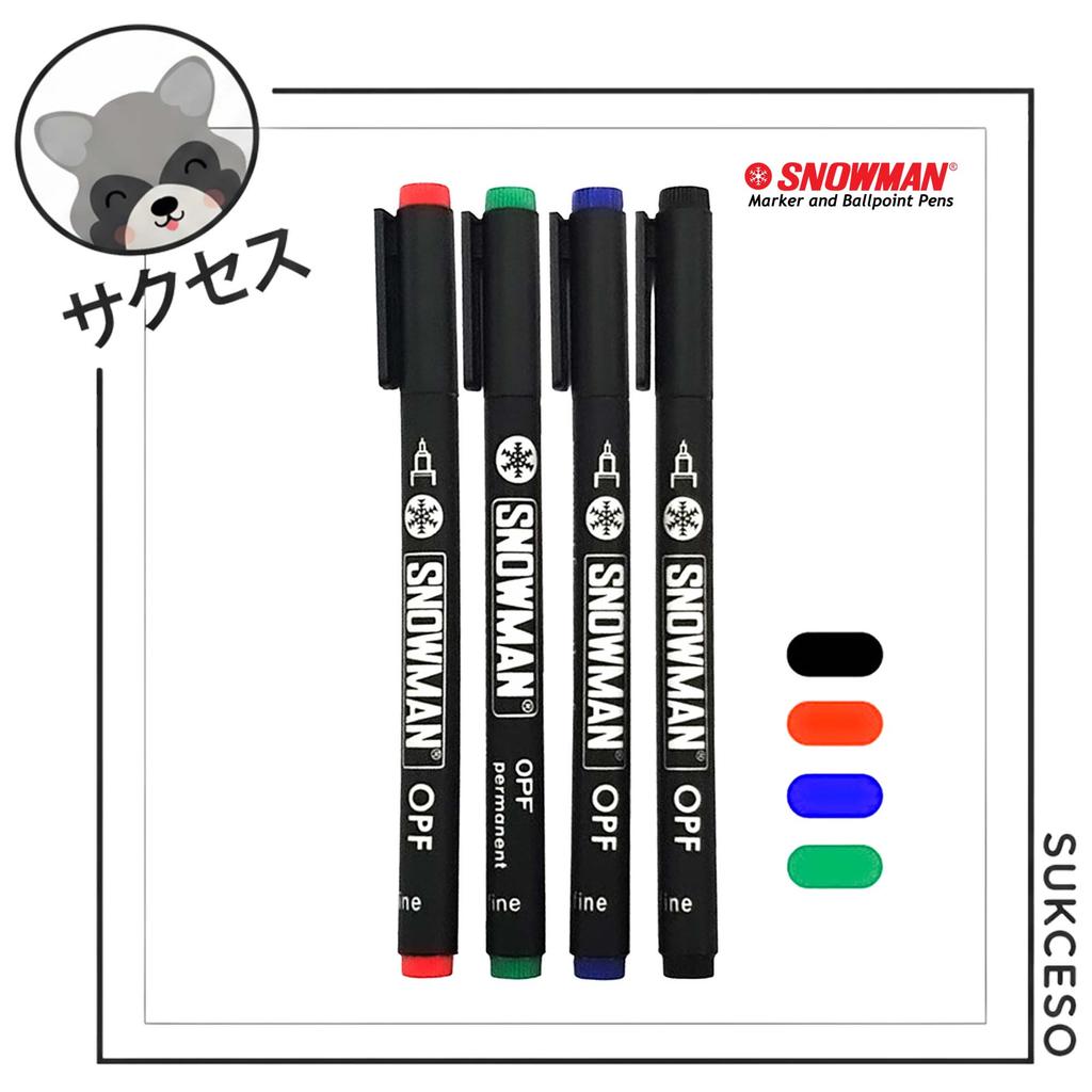 Snowman Permanent Marker / Spidol OHP F (Fine)