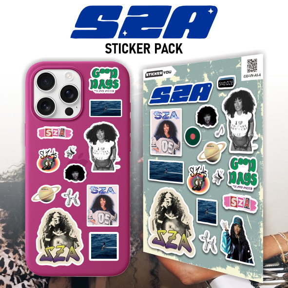 Sticker 18pcs Stiker SZA Music Artist Pack | Vinyl Laminasi Waterproof
