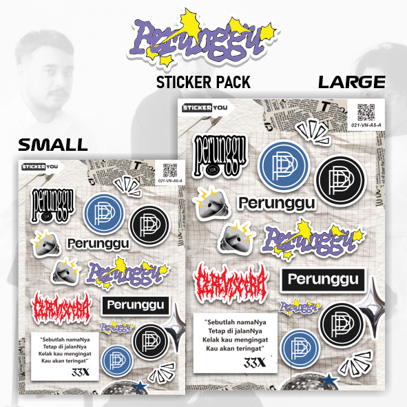 PERUNGGU Band Sticker Pack | Stiker Vinyl Laminasi Premium | Anti Air