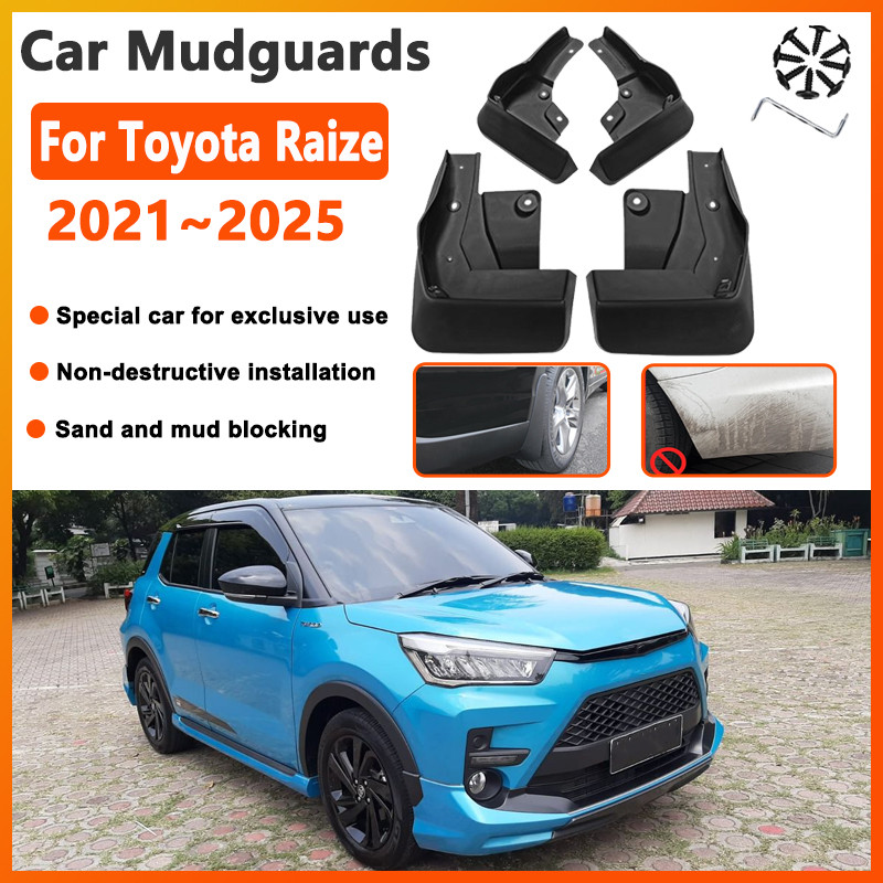 Car Mud Flaps For Toyota Raize Accessories GR Daihatsu Rocky 2021-2025 2023 Auto Mudguards Splash Gu