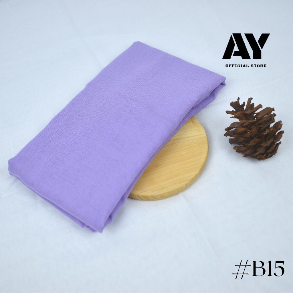 Hijab Paris Jadul Premium Polos 115x115 | Segiempat Katun Voal Adem Anti Lecek Tidak Licin Mudah Dib