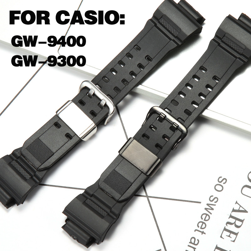 Resin Watband Fit For Casio GW9400 G-9300 Replacement Black Sports Waterproof Strap GW 9400 Steel Be