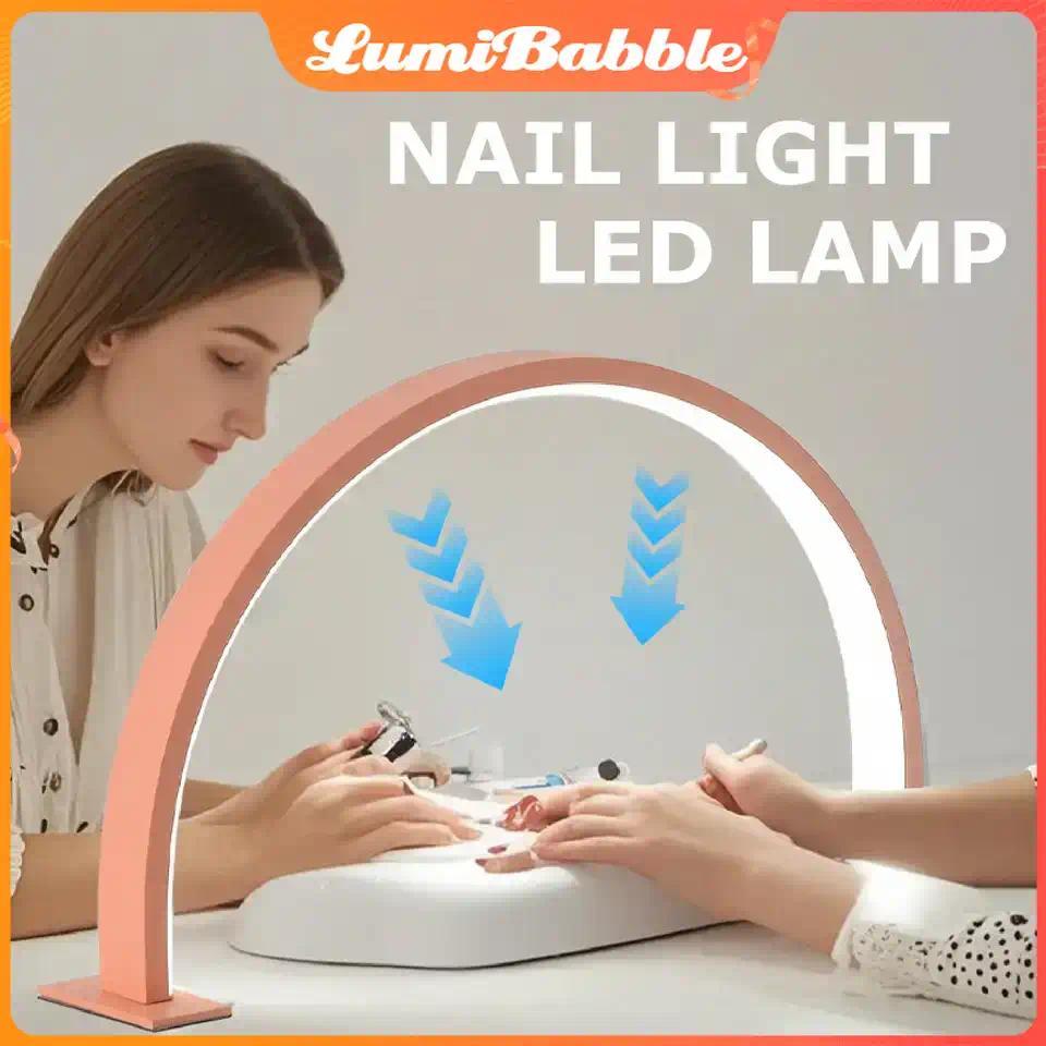 Lampu Eyelash Extension Half Moon Melengkung Salon Kecantikan Lampu Facial Led Rias Makeup Lamp Nail