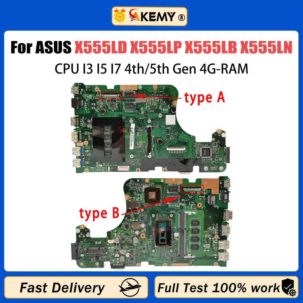 X555L A555L K555F F555L Mainboard For ASUS X555LD X555LP X555LN X555LB X555LI X555LF X555LJ X555LDB 