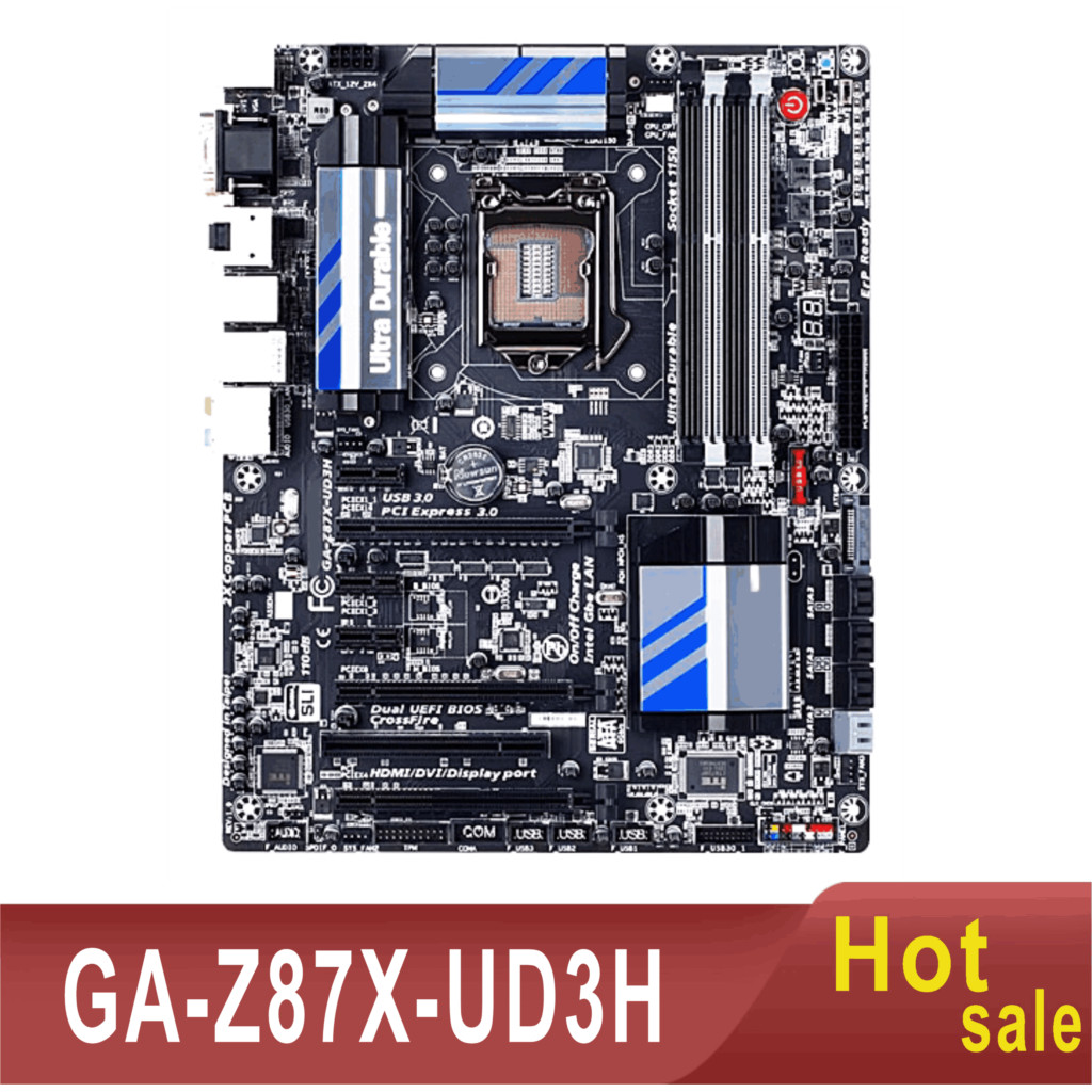 GA-Z87X-UD3H 32GB LGA 1150 DDR3 ATX Z87 100% Tested Fully Work
