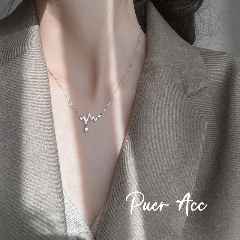 Puer acc Kalung Zirconia Wanita Korean Style Kalung Hijab Wanita Korea Style J1199