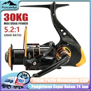 Reel Spining Pancing Murah Kuat Power Power Handle Full Metal DC1000-7000 Reel Pancing Laut Tarikan 